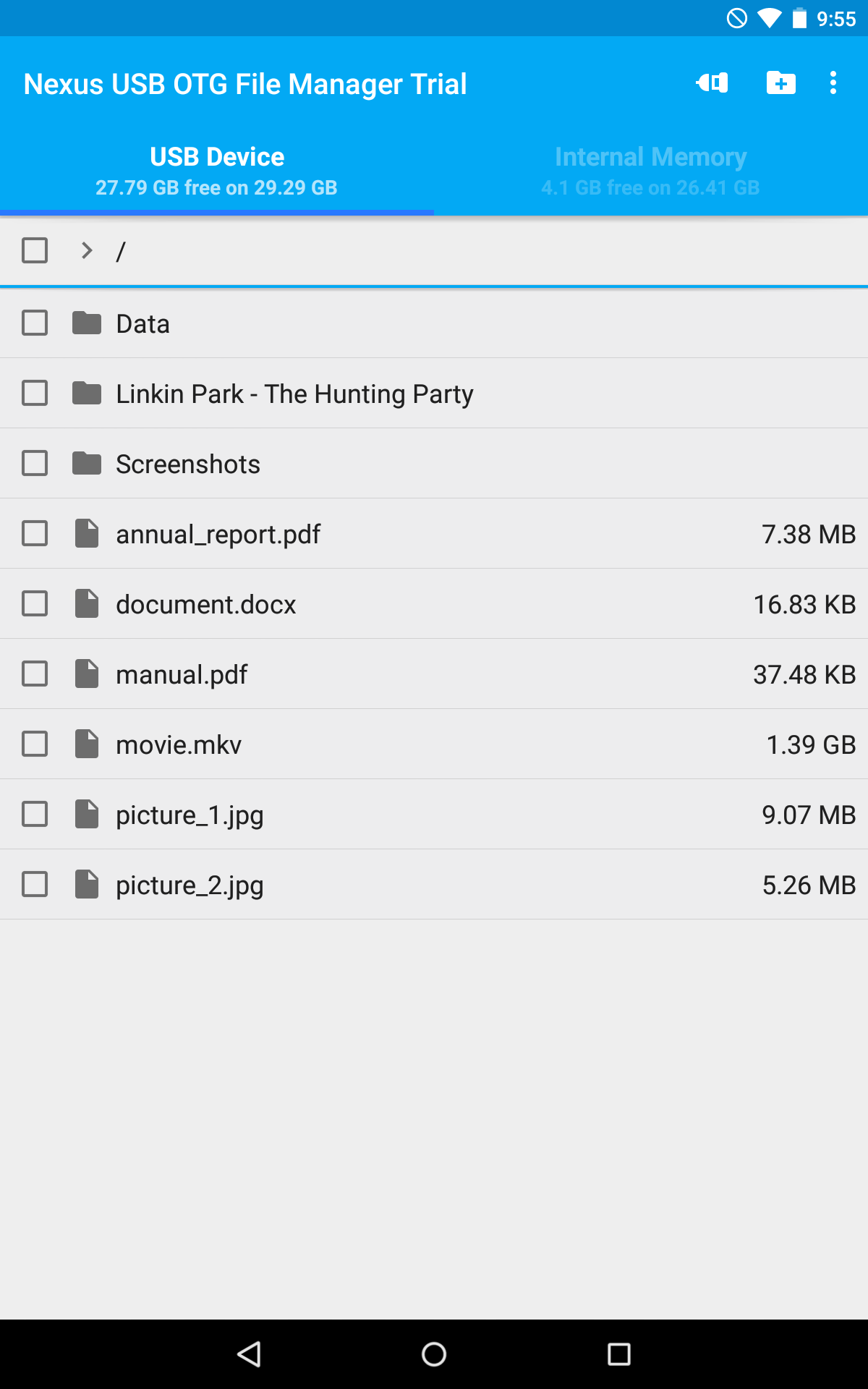 USB OTG File Manager for Nexus Trial-Amazonアプリストアのアプリ