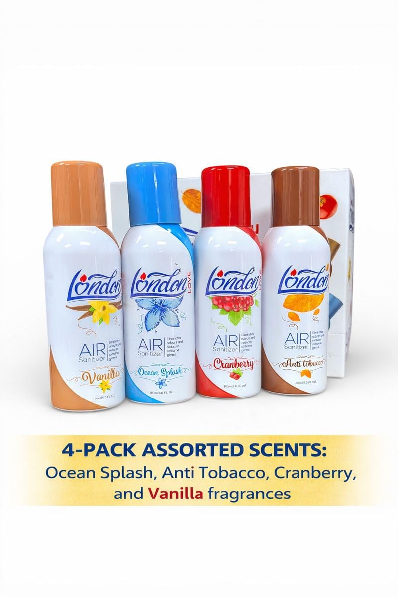 Amazon.com: London Love Air Freshener Spray 4 Pack Assorted Scents