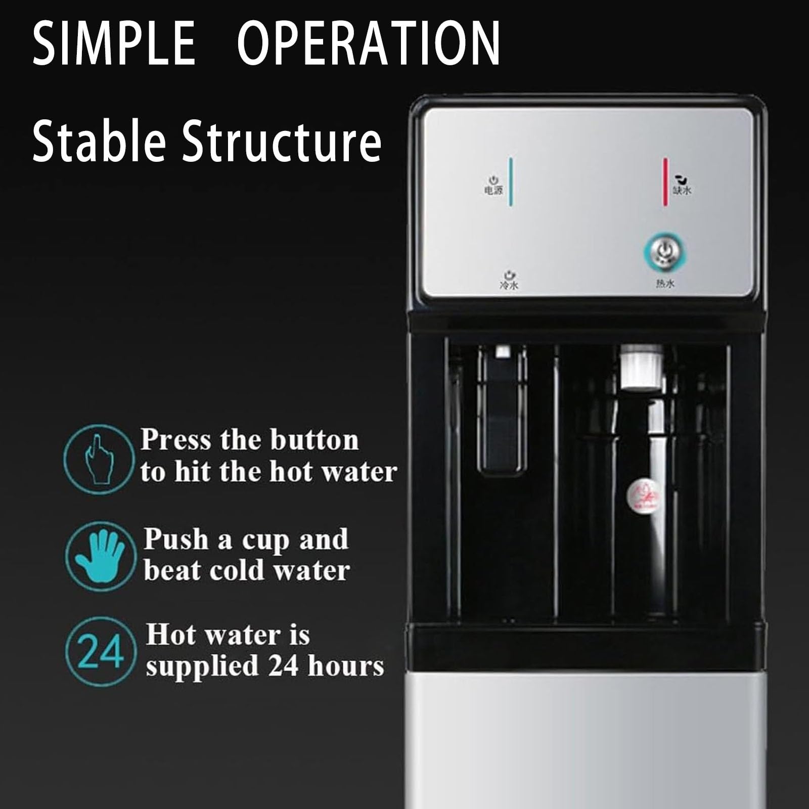 WasserküHler, Wasserspender Mit Bodenbeladung, 3-Stufige Temperaturregelung, Wasserspenders Mit Festwasseranschluss, FüR BüRo Und Zuhause