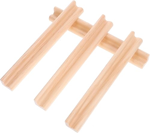 4 bandejas de dominó de madera para dominó, soporte de madera de dominó natural, bandejas de dominó, organizador para azulejos y juegos familiares