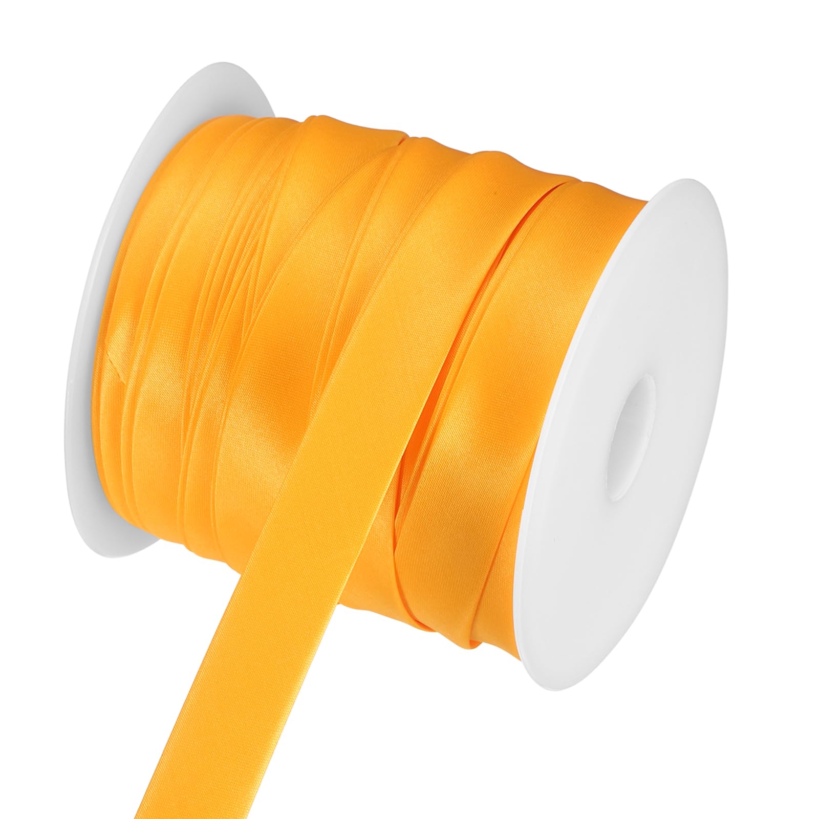 Ruban de biais en satin jaune doré double pli 1,9cm x 22,9m pour couture