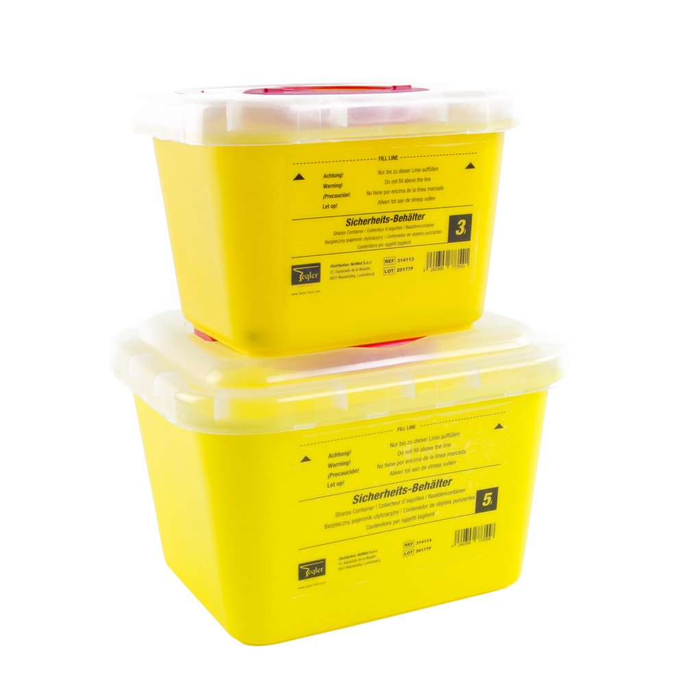Teqler T-314115 Contenitore per oggetti taglienti, 5 l