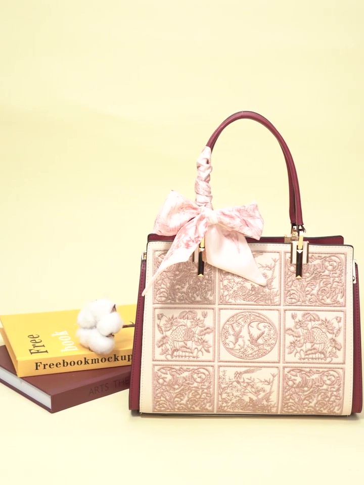 Bolso tote mediano para mujer estilo vintage miniatura 7