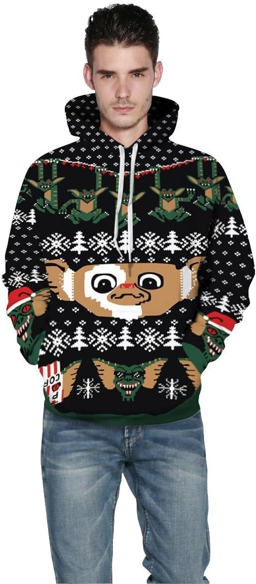 Gloria&Sarah Ugly Christmas Sweaters Sweatshirt Outfits for Women Men Funny Shirts Tops 3D Cute Hoodie Pullover - Image 3