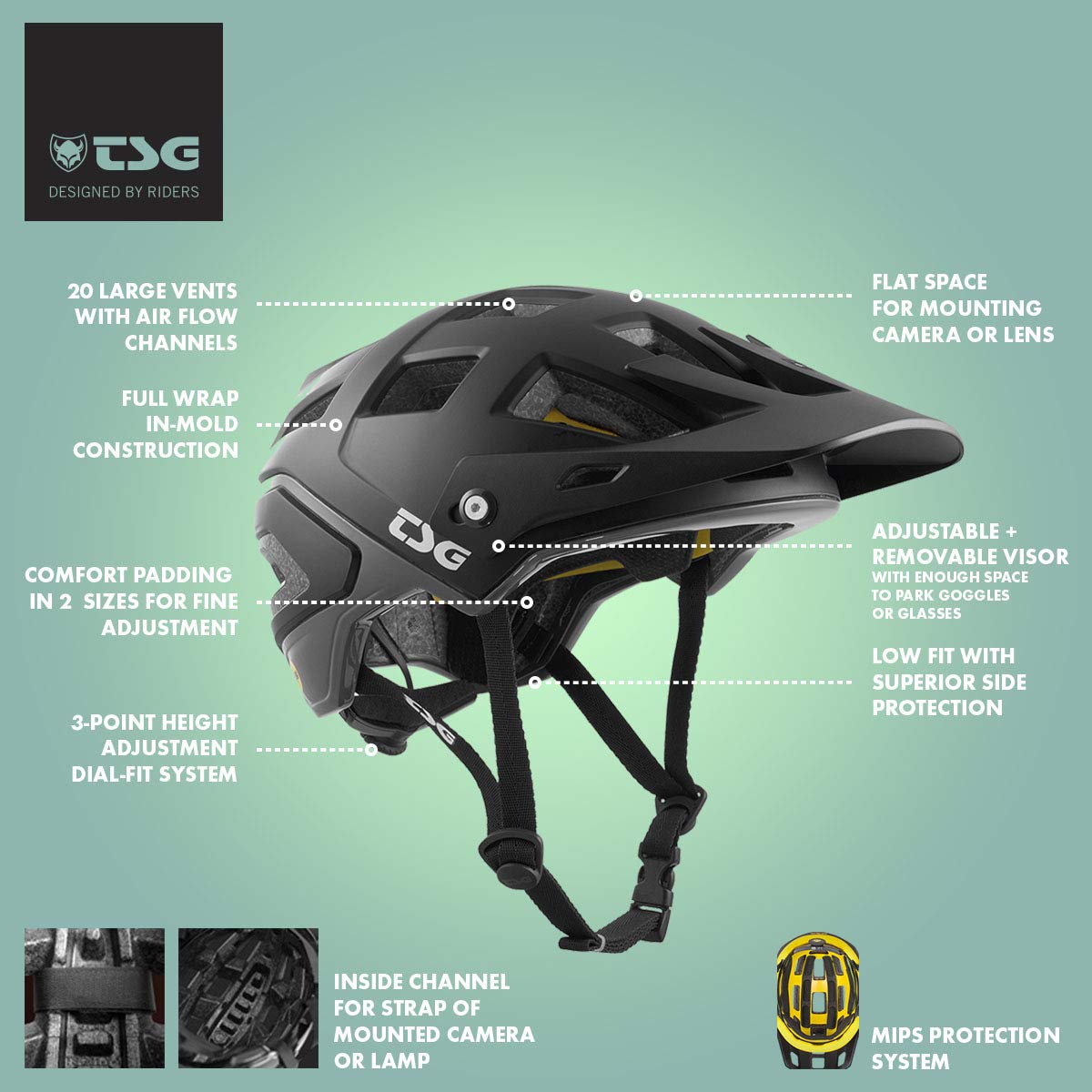TSG Scope Graphic Design Casque VTT/Cycle Army Moss-Orange