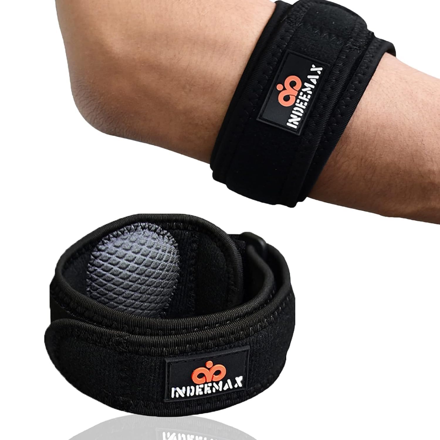 Tennis Elbow Brace 2 Pack, Adjustable Forearm Straps Support Band, with Compression Pad for Women and Men Tennis & Golfer's Elbow Tendonitis Bursitis Pain Relief, Fits 11-16 Inches