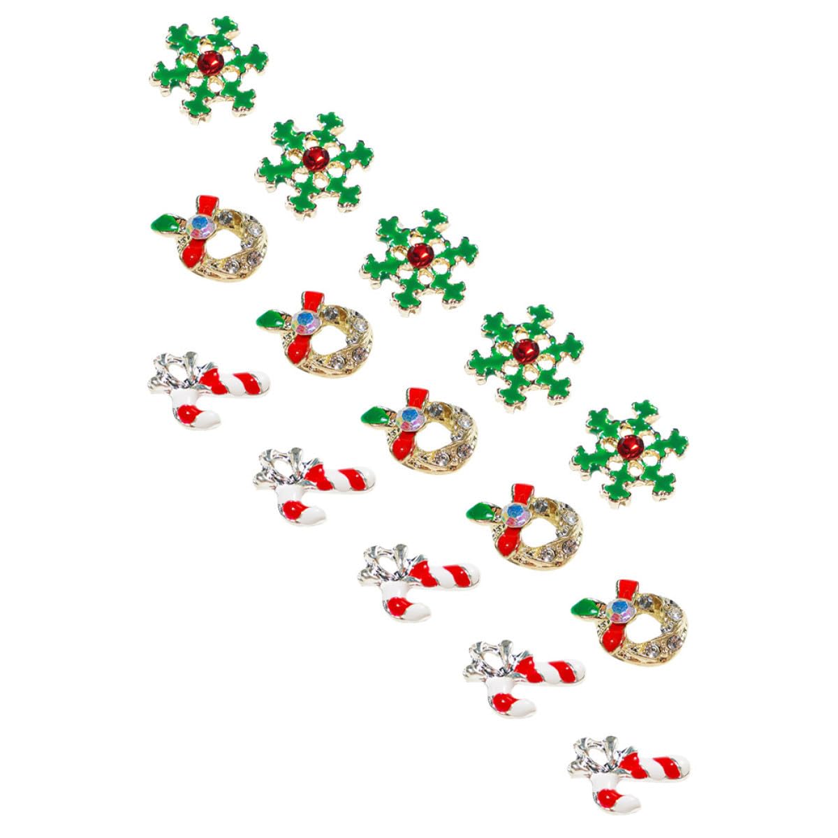 FRCOLOR 75pièces Accessoires De Nail Art Noël Alliage Décorations à Pour Manucure Pour Salon Et Usage Personnel