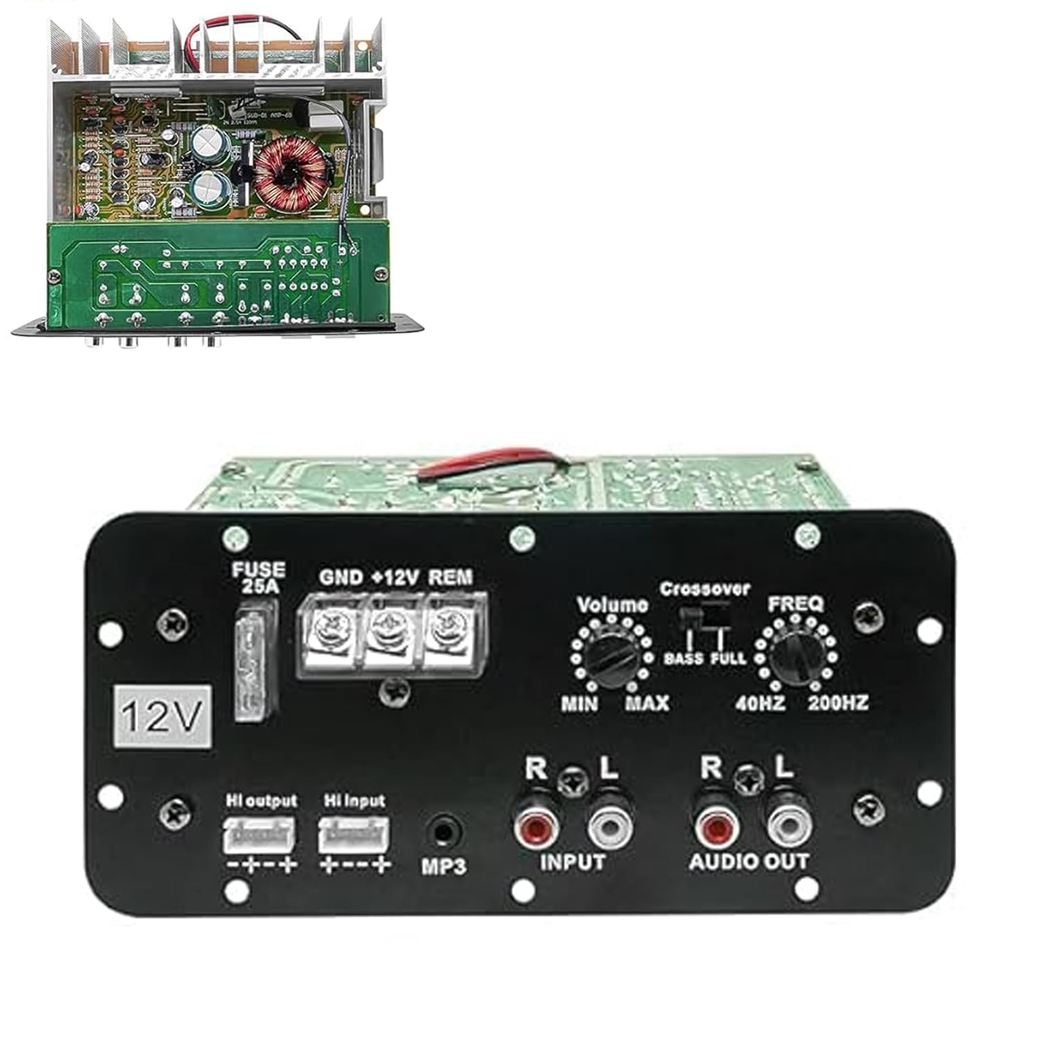 FABTEC 120W Car Multi Channel Amplifier Stereo Power 12V Dual Channel Mono Amp Audio, Bass Sub Woofer Kit, Monoblock, Class AB, Mosfet Power Supply-image-9