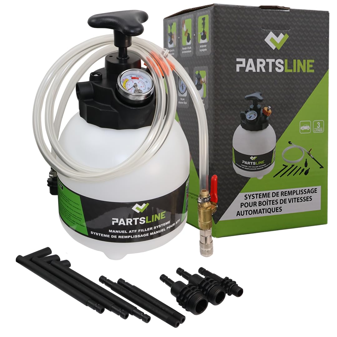 Partsline Pompe Manuelle de Remplissage d'Huile de Boîte avec Adaptateurs