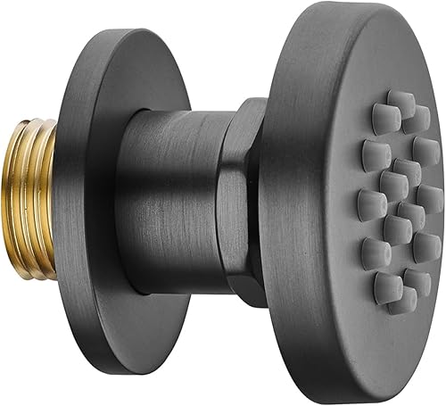 Miniatura 10 de Chorro de pulverización corporal de ducha de 2 pulgadas, rociador lateral de masaje redondo de latón, chorros laterales de ducha ajustables para Oro