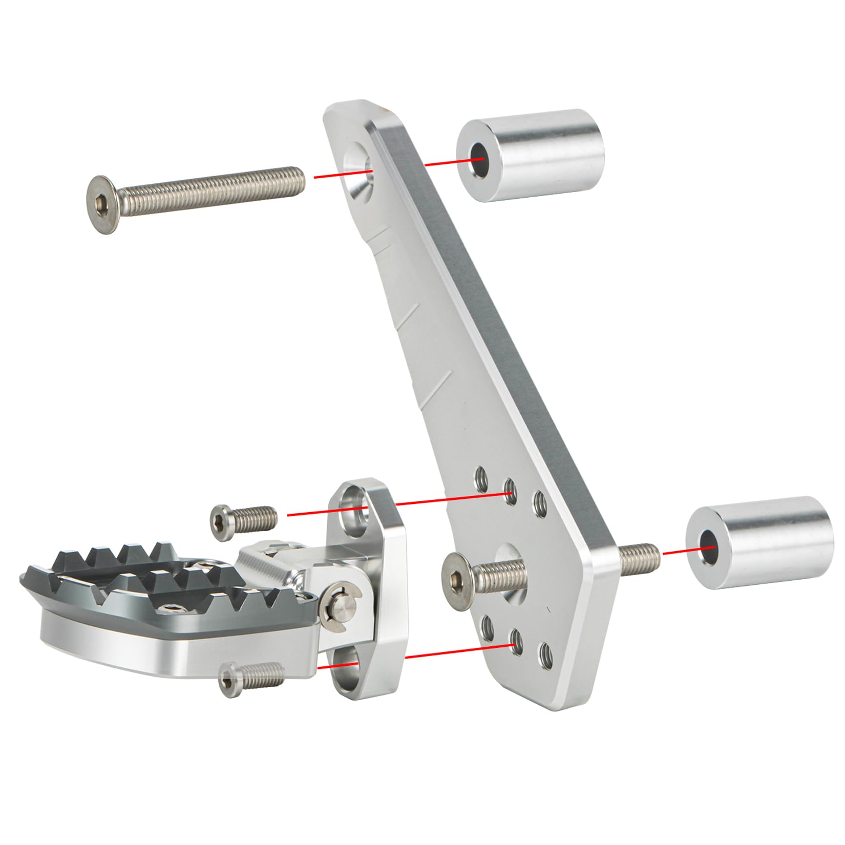 Fußrasten hinten klappbare Fußrasten für X-ADV 750 Forza 750 NC 750 2021 2022 2023 2024 2025,PSLER Fußpedal Beifahrer Hinten Sets Motorrad CNC Aluminium,Kann um 90 Grad gefaltet werden (Titan)