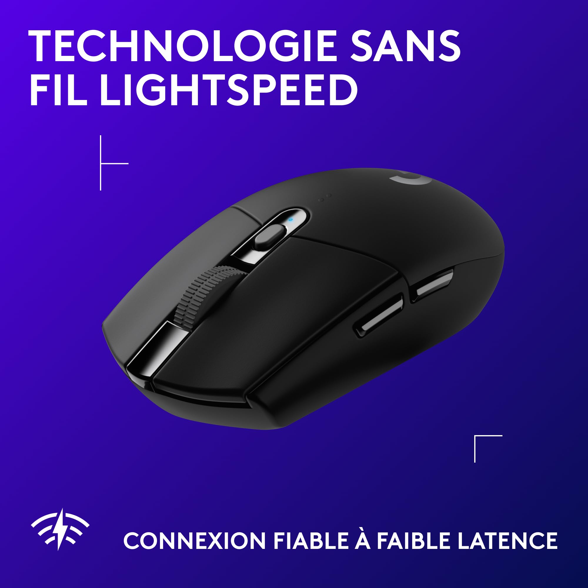 Logitech G G305 Souris Gamer sans Fil, Capteur Gaming HERO, 12 000 PPP, Ultra-Léger, 6 Boutons Programmables, Batterie Longue Durée, Mémoire Intégrée, Compatible avec PC/Mac - Noire