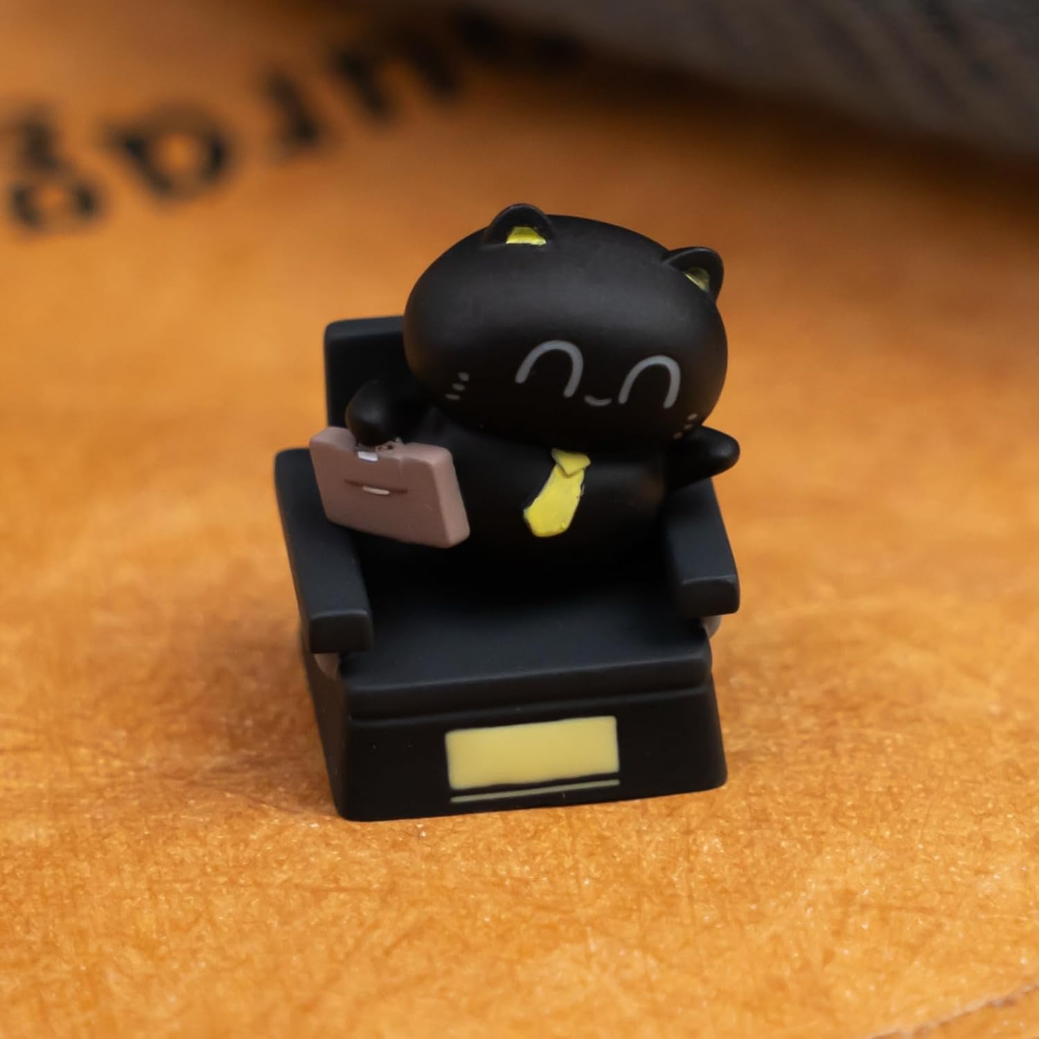 Artisan Resin Keycap - Animal Workers Series, Handmade Keycap, 1U Size Singel Key for Esc Escape MX Switch Compatible for Mechanical Keyboards (Black Cat Artisan Keycap)