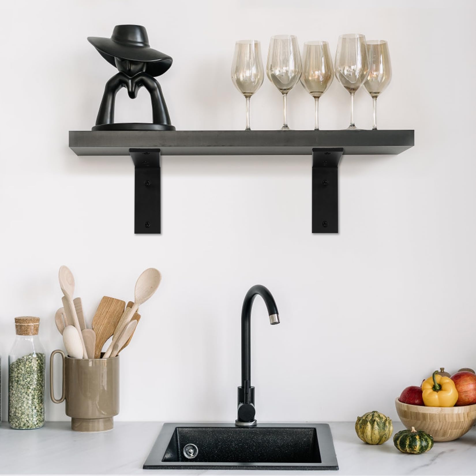 2 Pièces Étagère D'Angle Étagère Murale En Acier Inoxydable Étagère En