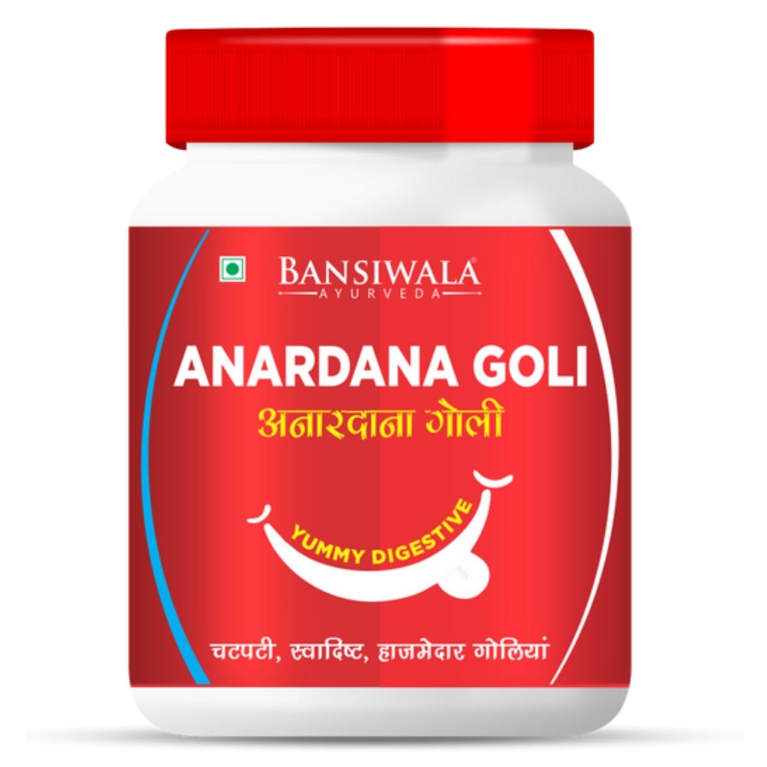 BANSIWALA Pachak Chatpati Anardana Goli | Katthi Mithi Masaledar Mouth Freshener Mukhwas Digestive Pills | Gas Acidity Relief Tablet - 100 Gm