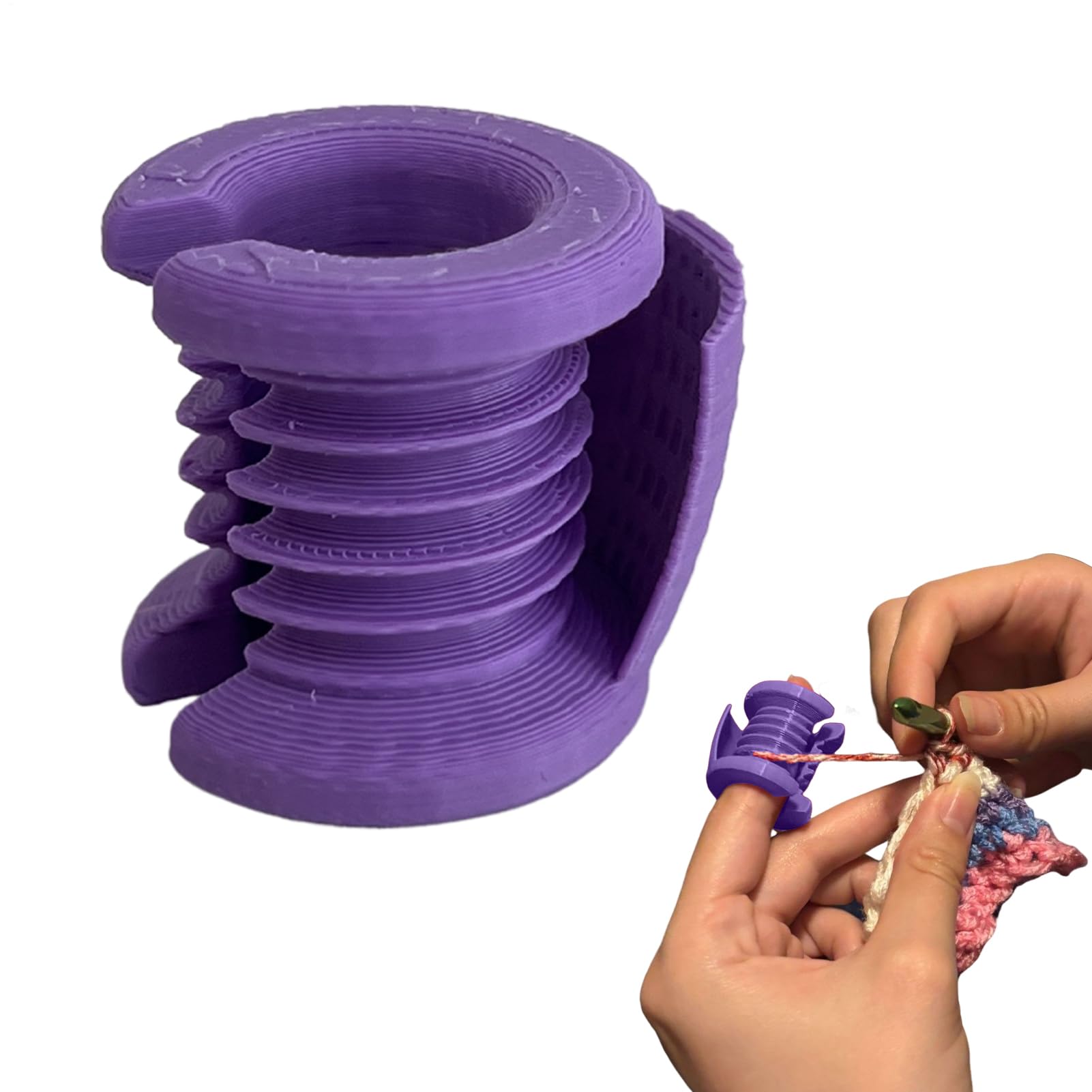 Yarn Guide Ring for Crocheting, Knitting Thimble Tool, Tension Rings, for Women Men Enthusiasts Artists Home Workshop Apartment