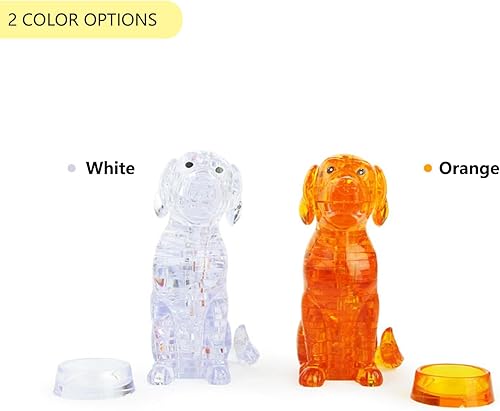Miniatura 5 de BTYYIHEX Rompecabezas de cristal 3D para perros, rompecabezas de cristal para rompecabezas a partir de 16 años, 41 piezas (transparente)