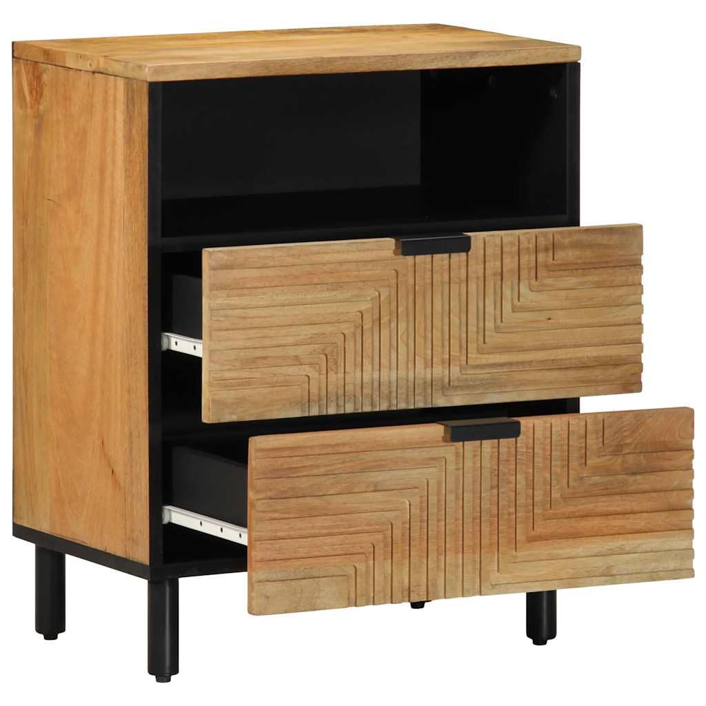 Mobiletto portaoggetti Comodino per camera da lettoComodino Marrone 50x33x60 cm in Legno Massello di MangoAdatto alle camere da letto