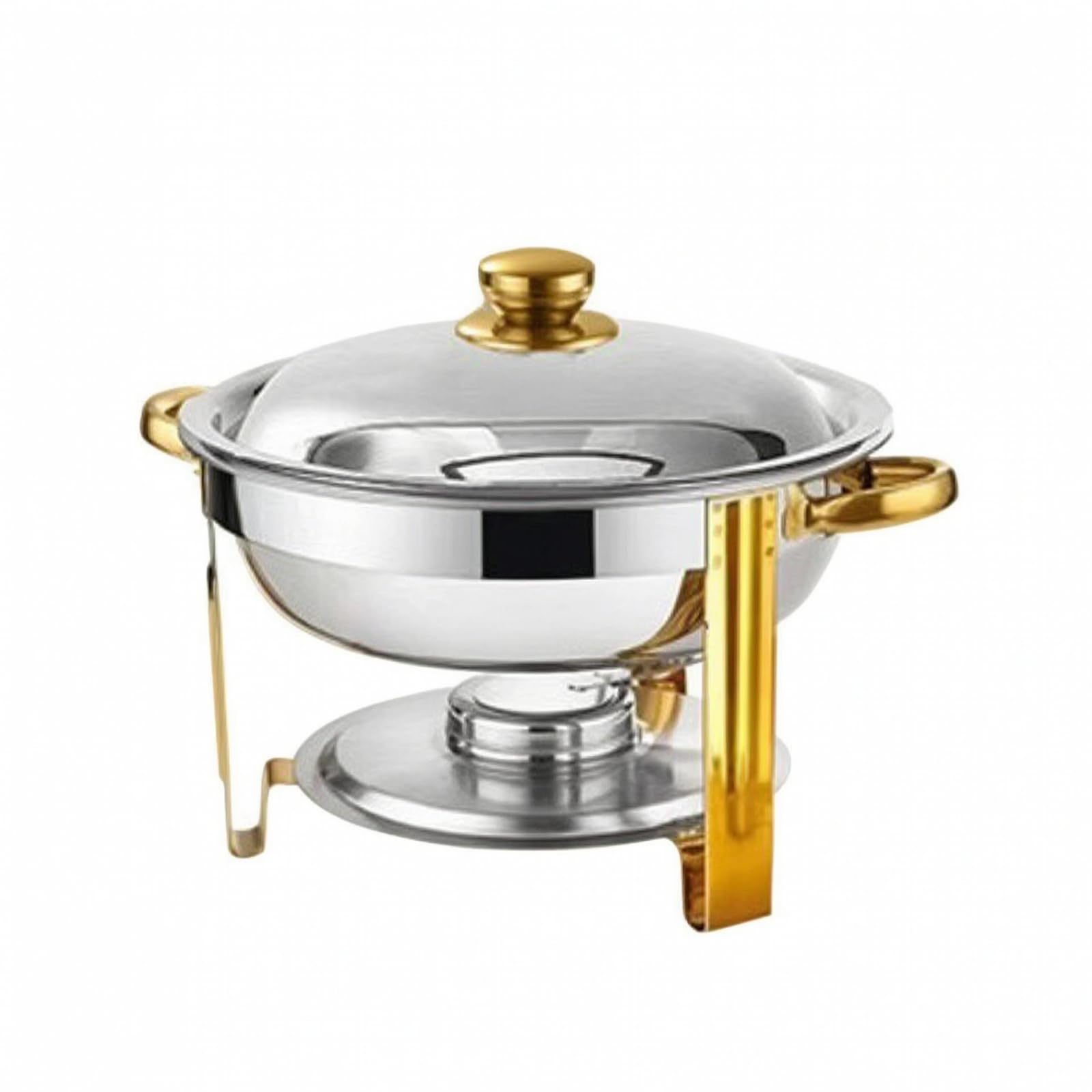 rockible Chafing Dish da 4,5 L Robusto Chafing Dish Stabile Piastra Riscaldata con Alcol per Catering, Albergatori, Oro