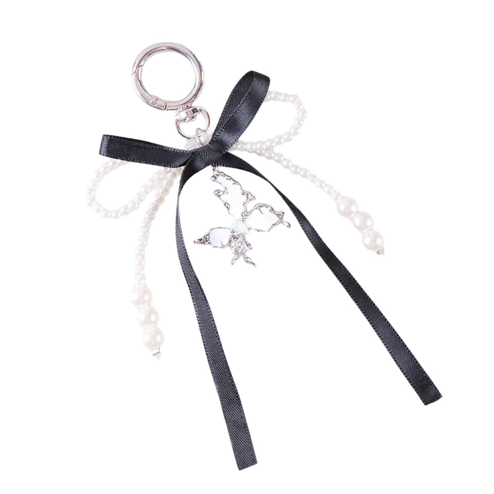 Xjdzineq Bows Keychain Charm Wallet Bag Purse Keyring Pendant Aesthetic Keychains Car Keyring Accessories Pendant