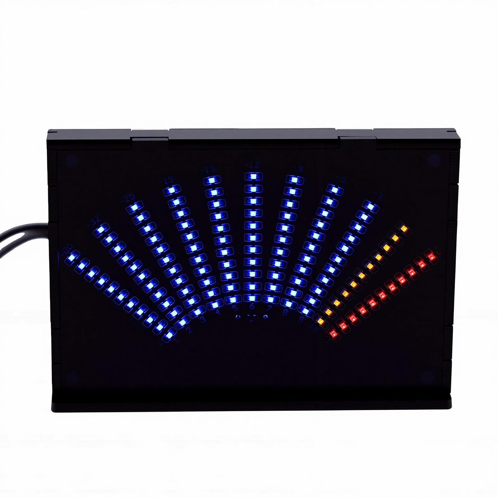 Focket Wyświetlacz Widma Muzycznego Analizator Widma z Modułem Wykrywania Poziomu Regulowany Wizualizer LED do Pokoju Gier Imprezowych Dekoracja Samochodu, Dioda LED Aktywowana Dźwiękiem