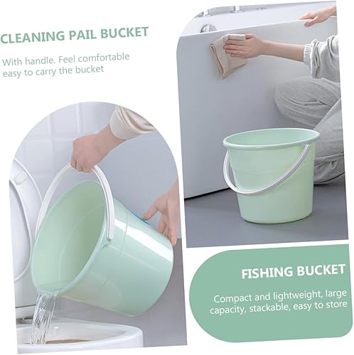 Miniatura 3 de NOLITOY Contenedores de cubo para ropa Tina redonda de plástico Contenedor de plástico Cubo de limpieza Cubo de limpieza de piso Cubo de limpieza