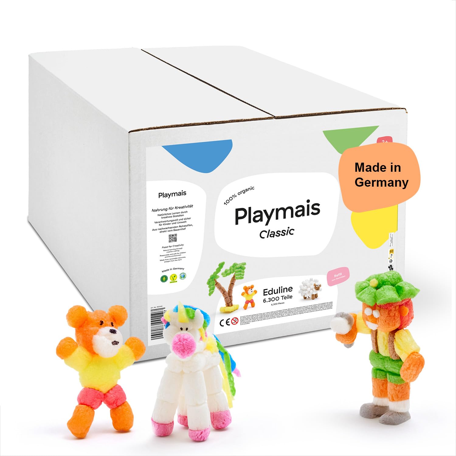 Playmais Eduline Refill | 6300 Pieces | Craft Set | Natural Toy | Vegan, Responsible & Safe for Children & Environment | from 3 Years — image 1