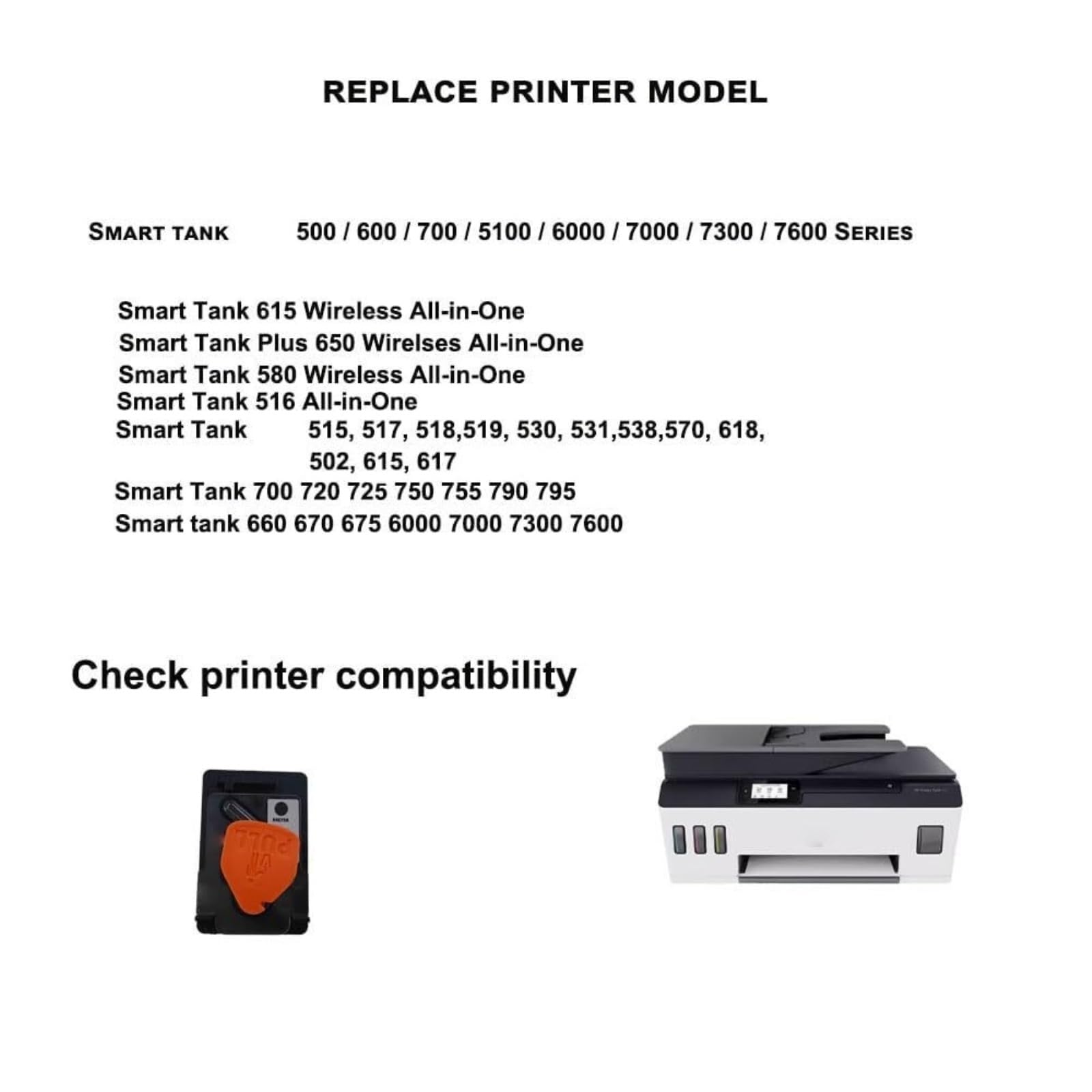 Cabezal de impresión X4E75A, Compatible con HP Smart Tank 500 600 700 5100 6000 7000 7300 7600 Series, Impresora 651 660 670 675 720 750 790 5101 6001 7001 7005 7006 7301 7305 7306 7602 7605 7606