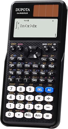 OA-991ES Plus Calculadora científica con pantalla de visualización de fórmula natural 417 funciones, doble potencia y diseño ligero para estudiantes
