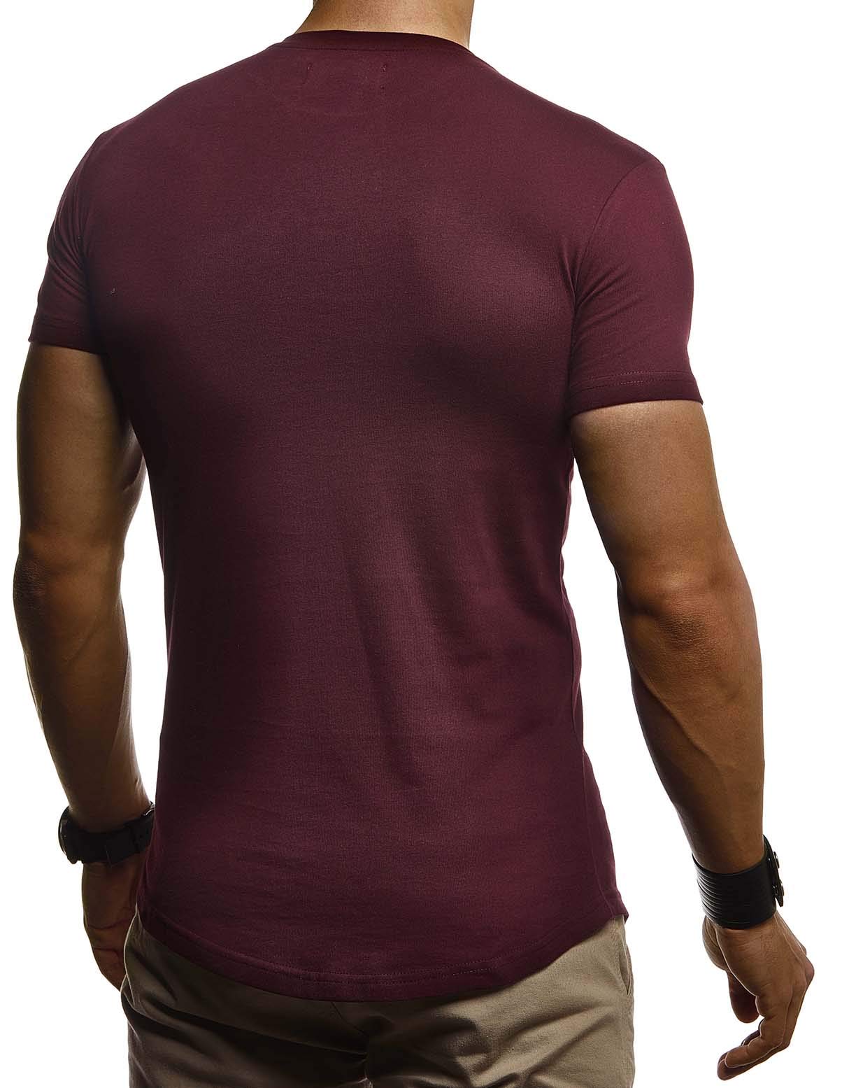 Leif Nelson Maglietta Uomo Estate Girocollo, vestibilità Regolare Maglietta Uomo 100% Cotone, Maglietta Base Uomo Manica Corta