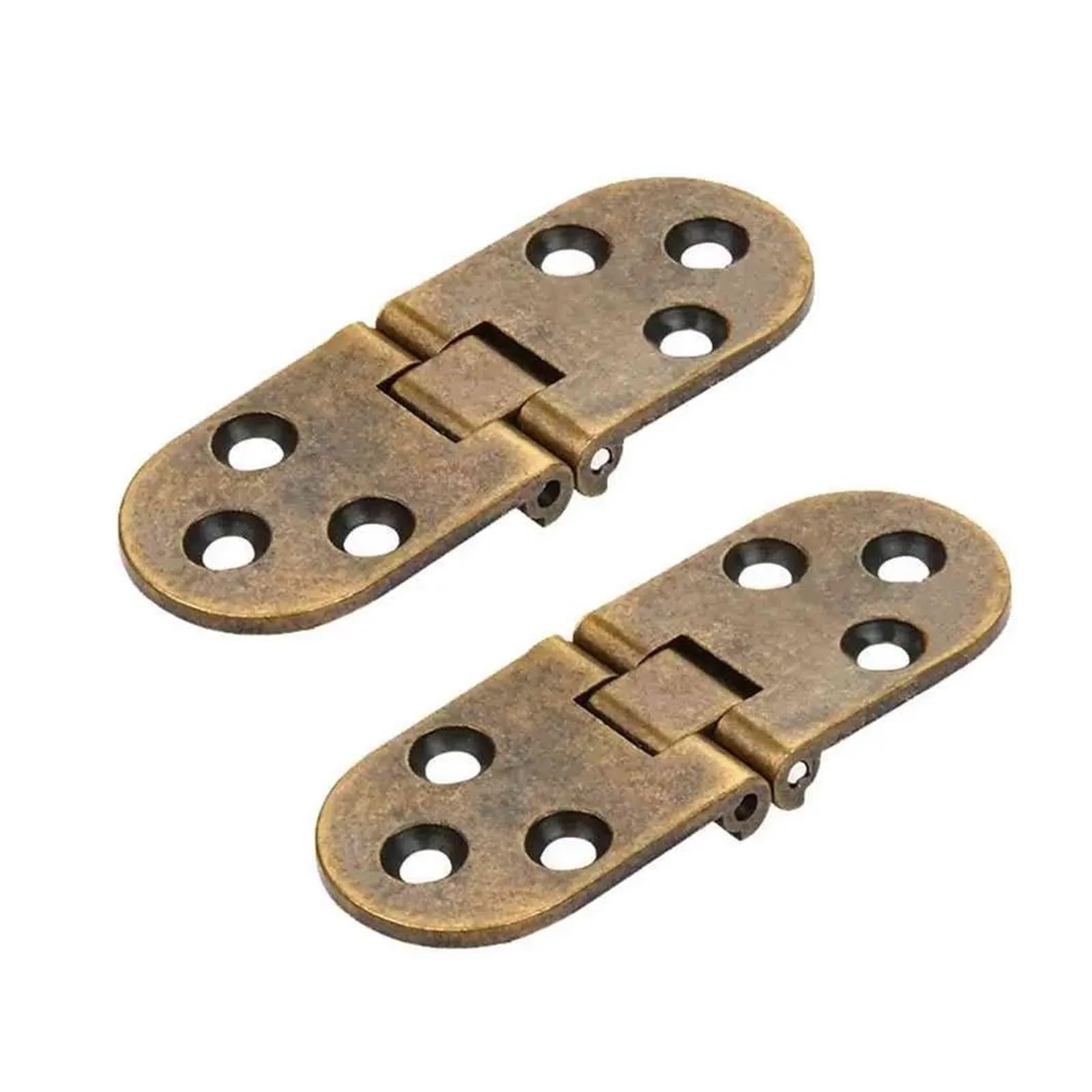 Znjamn Bronze 180 Degree Door Hinge Zinc Alloy Flush Hinges Cabinet Semicircle Furniture Accessories For Folding Furniture(Bronze)