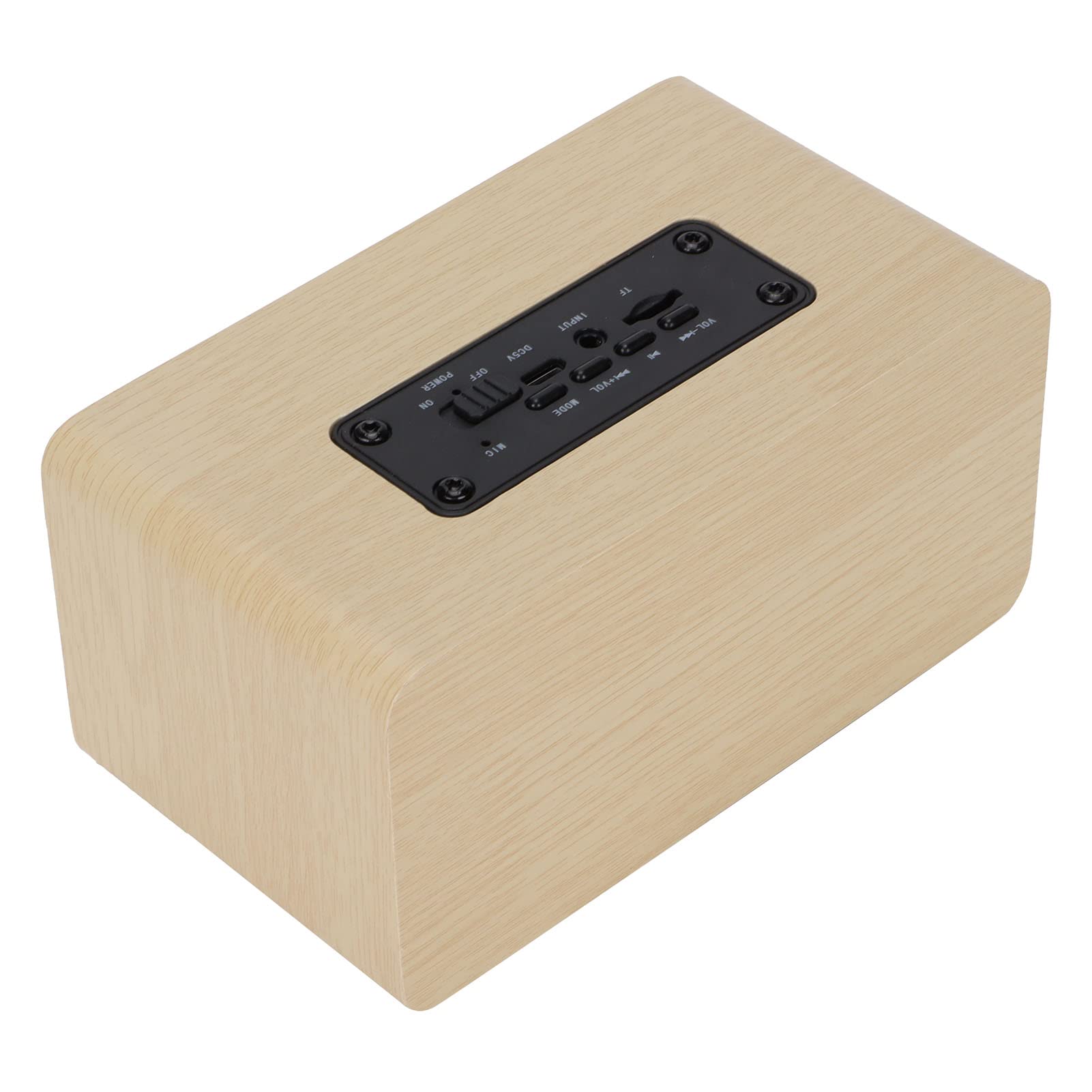 Alomejor Wooden Bluetooth Speaker with Retro Design (Bamboo wood grain | Portatile, doppi driver da 52 mm, connessione AUX da 3,5 mm, tempo di riproduzione lungo, supporta la ricarica micro USB