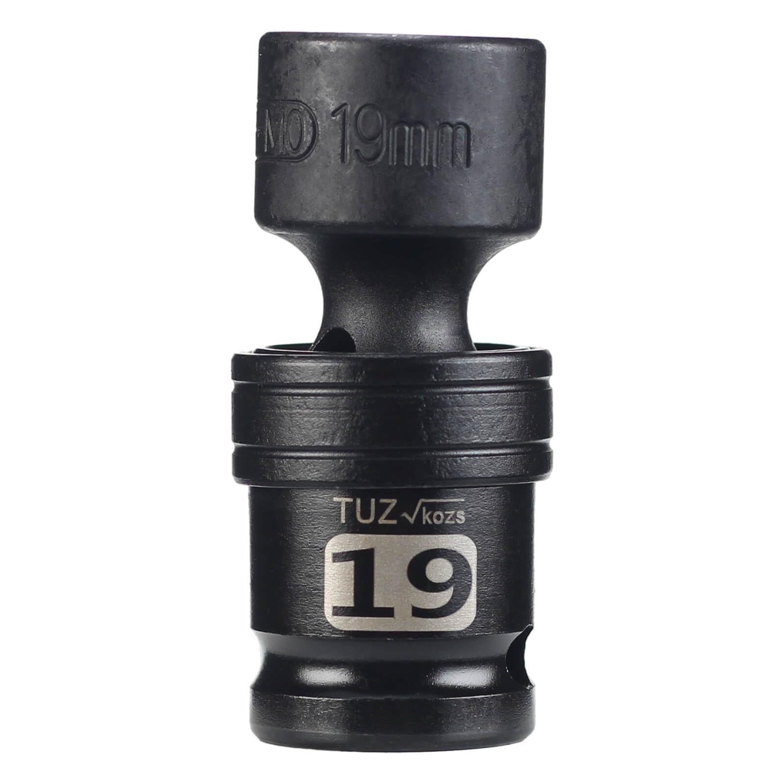 1/2" Drive Metric 19mm Shallow Universal Swivel Impact Socket, 6PT, CR-MO