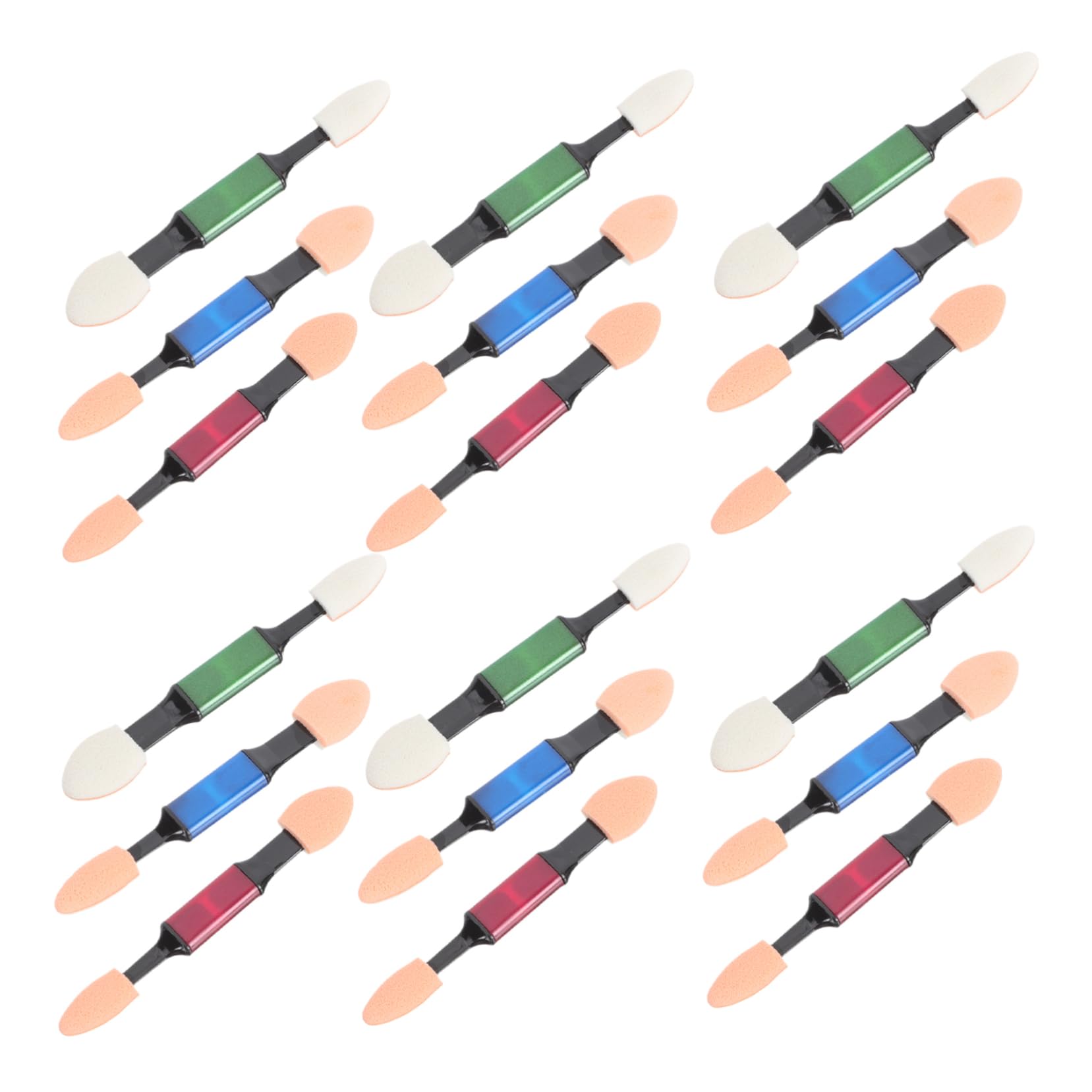 VALICLUD 30pcs Dual Ended Eyeshadow Applicators Comfortable Eye Makeup Tools for Even Application for Travel Weddings and Everyday Use Random Color