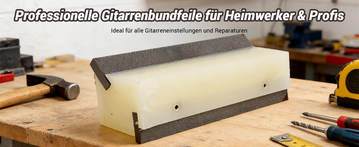 File di smussatura per chitarra Fret End Dressing, 45 ° Guitar Fret File di spigatura del bordo del file di livellamento per Fret Crown End smussato strumento liutaio(Doppio lato)