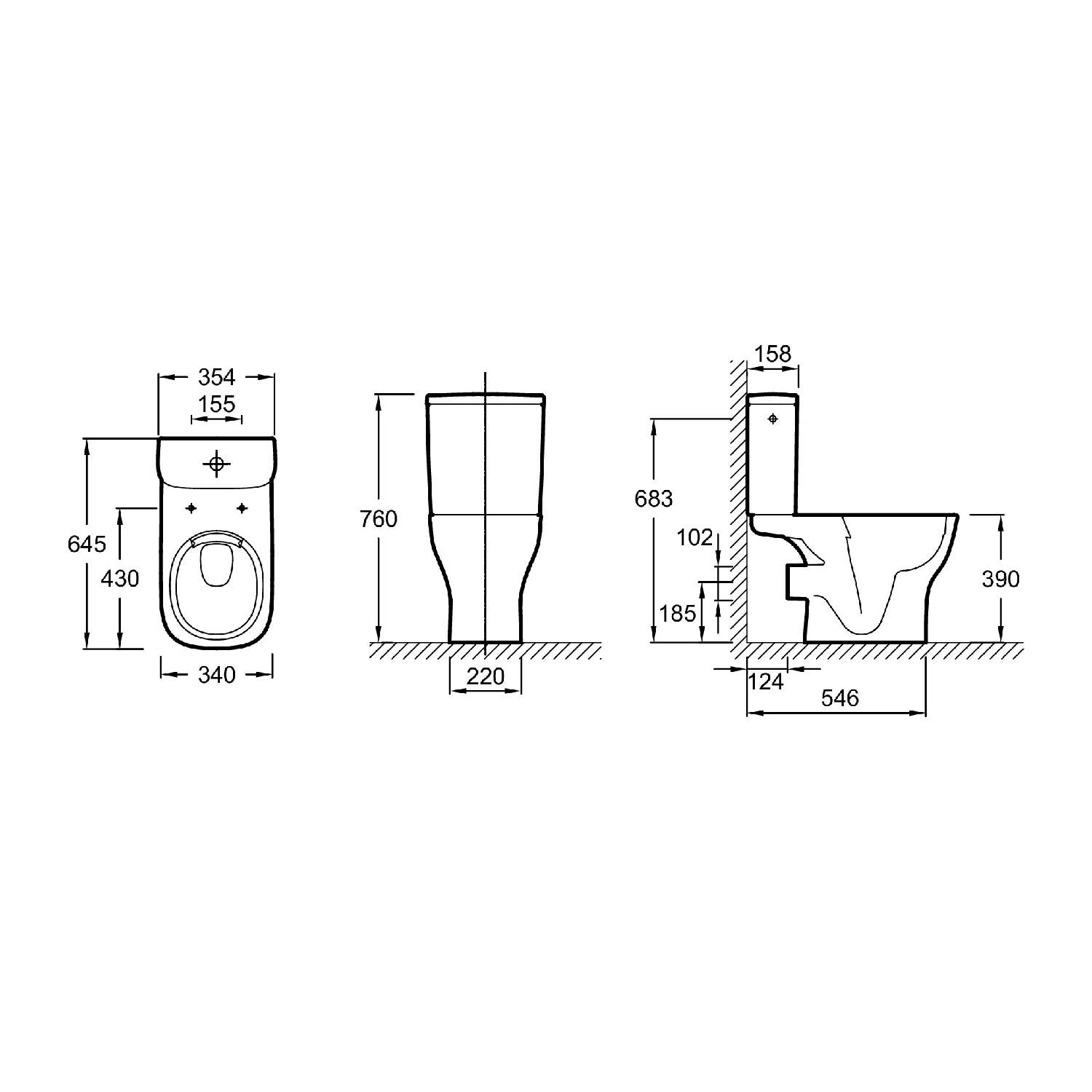 Jacob Delafon - Pack WC au Sol Sans Bride Struktura - Sortie Horizontale - Réservoir 3/6L Econome en Eau - Robinet Flotteur Silencieux - Abattant Recouvrant - 34,0x76,0x64,5 cm - Blanc - E76003-00