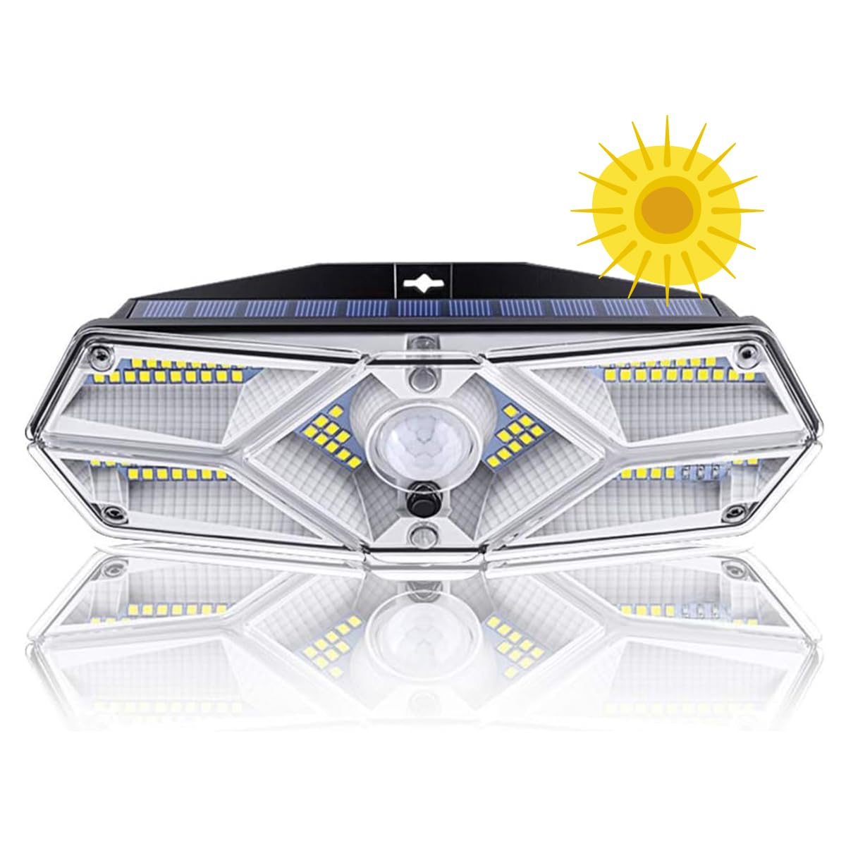 Greentech Güneş Enerjili Hareket Sensörlü, 6 Taraflı 104 Led Aydınlatma/GT-SL13