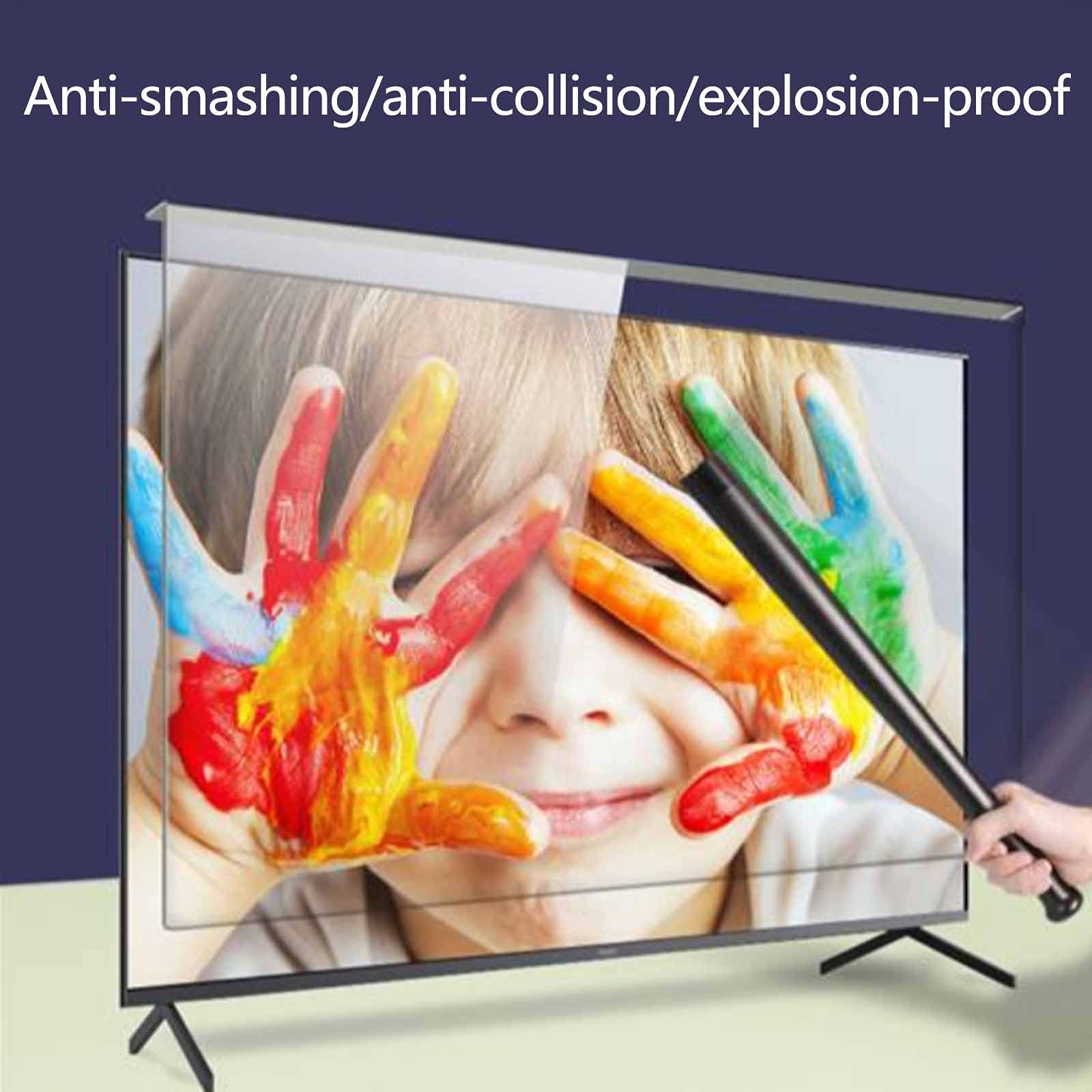 filtro anti luce blu per schermo, protezione schermo TV, pannello anti-danno, protezione occhi per bambini, filtro ad alta definizione, facile da installare, 32 pollici (730 × 440)