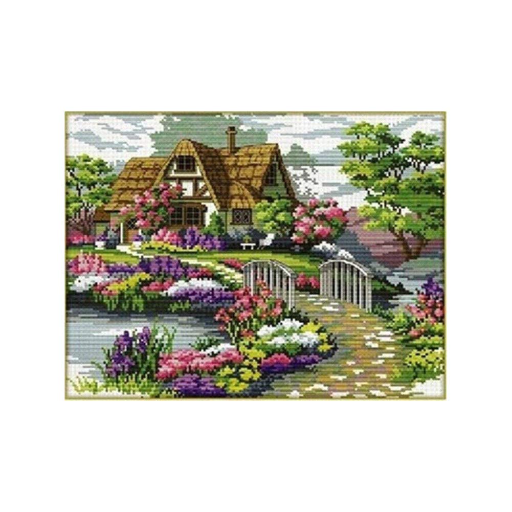 Proumhang DIY Kit Broderie Point De Croix de Bricolage 60cm x 45cm