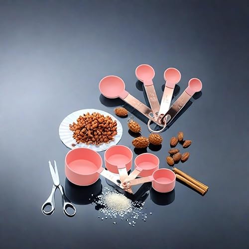 Miniatura 6 de Juego de taza medidora y cuchara medidora, juego de 8 tazas medidoras de líquidos o juego de tazas medidoras en seco, juego de cucharas medidoras