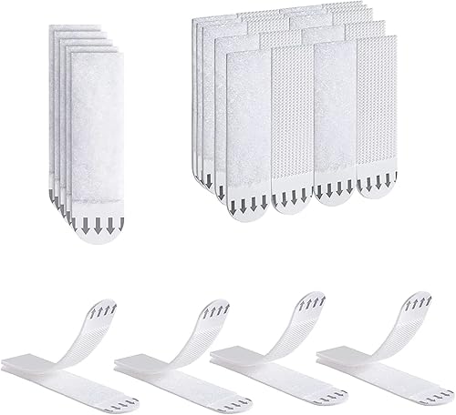 Ainiv 15 pares 30 tiras tiras adhesivas para colgar cuadros resistentes extra fuertes de 182 x 063 pulgadas cintas de montaje de gancho de doble