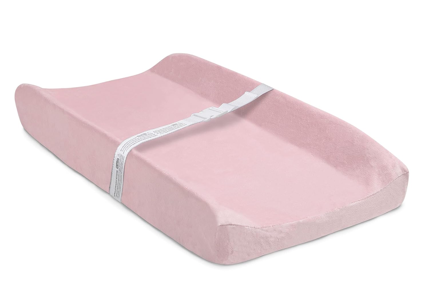 Delta Children Contoured Changing Pad with Plush Cover, Pink
