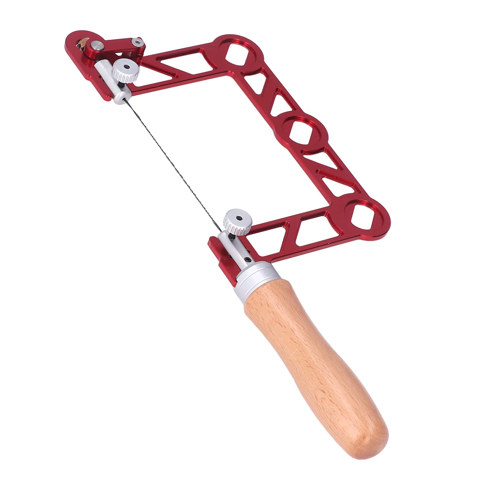 Luocute Mini U Shape Coping Saw, Holz Handgriff Säge für Schmuck (3 Inch) | Aluminum Alloy Frame, Ergonomic Wood Handle, Alloy Steel Blade with for Metal, Wood, Crafts