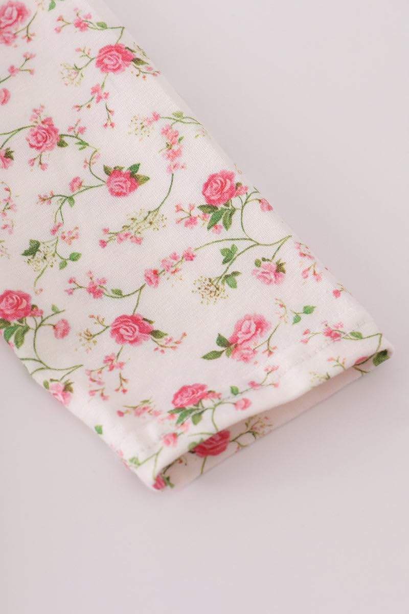 abby&evie Pink rose hand smocked bloomer set