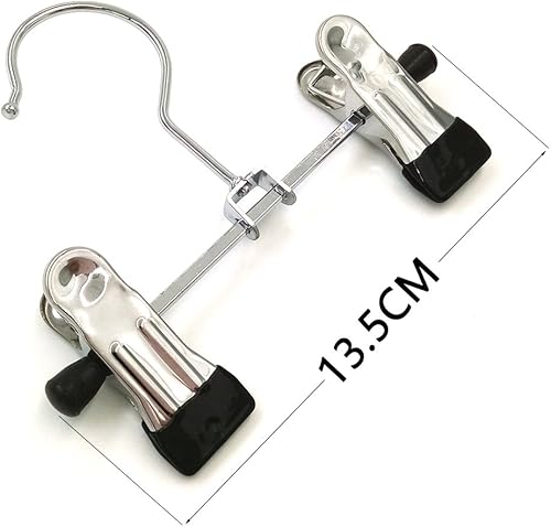 Miniatura 2 de Zapatero ajustable de acero inoxidable para pantalones, carpeta multifuncional portátil para viajes, lavandería, lavadora, ganchos para calcetines,