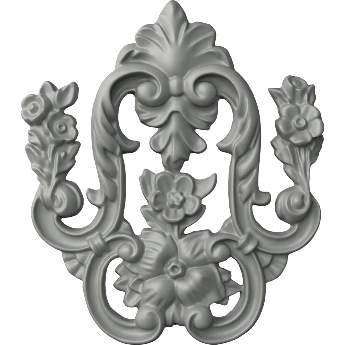 Aplique de flor Ekena ONL05X06X01FL con acabado detallado y relieve ornamental premium