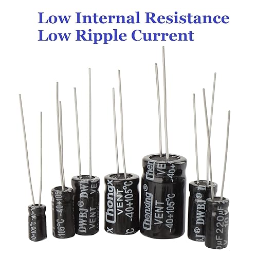 Miniatura 2 de OCR - Caja surtida de condensadores electrolíticos (500 unidades, rango de 0.1 uF-1000uF)