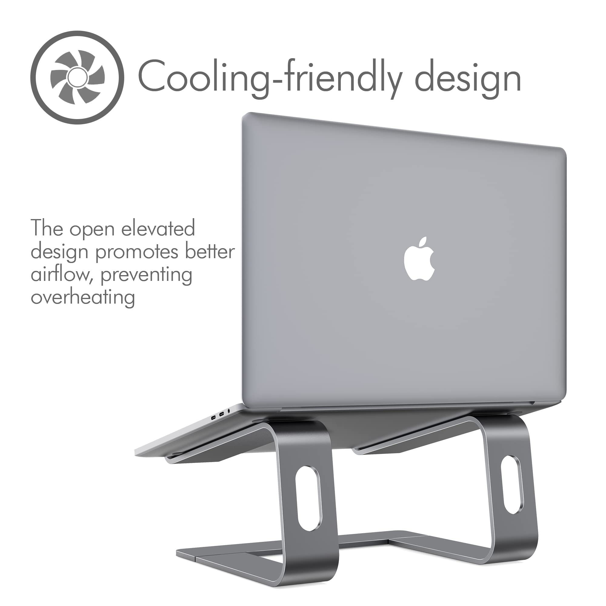 Desire2 Supreme Pro Laptophalter Schreibtisch | Tragbarer Laptop-Ständer für Büros und Gaming | Aluminium Notebookhalterung mit Silikongriffen und Anti-Kratz-Pads | Hochwertiges Zubehör für Homeoffice