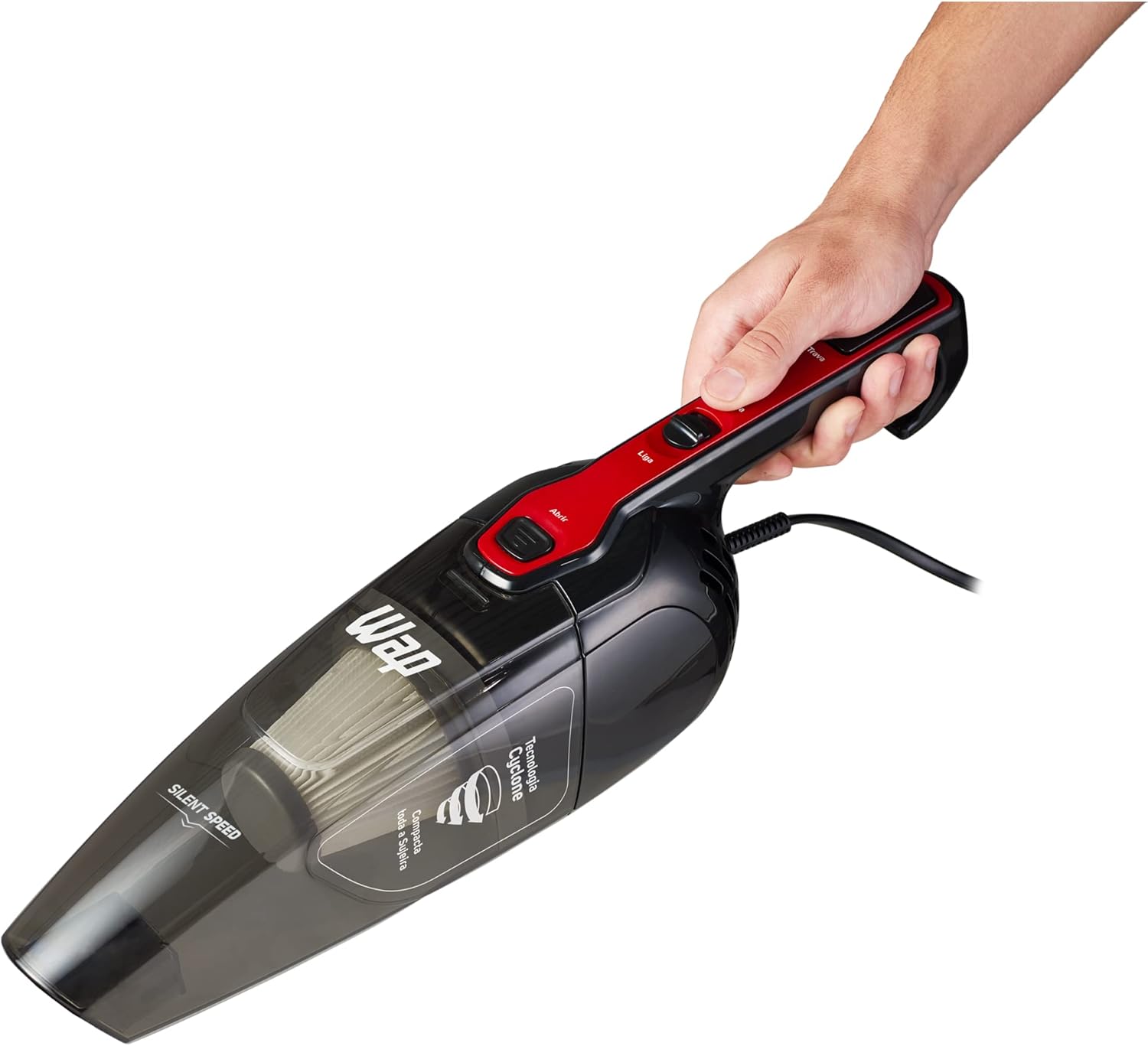 WAP Silent Speed vacuum cleaner demonstrating 360 degree articulation