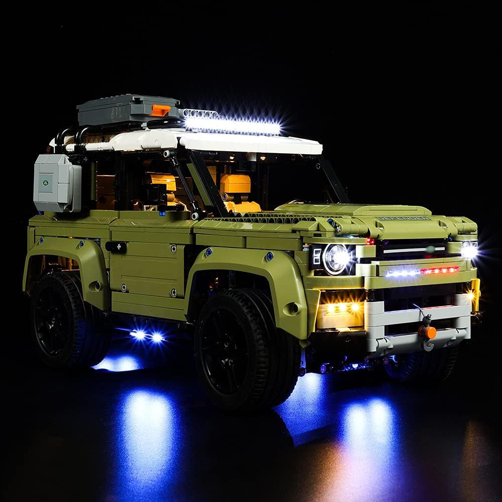 Light Kit Designed for Defender Building Blocks Model - Led Light kit Compatible with Lego 42110 Toy Model (NOT Included The Model) (RC Sound Version)